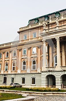 View of Facade of the Hungarian National Gallery in Budapest