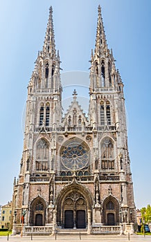 View at the facade of Saint Peter and Paul church in Ostend - Belgium