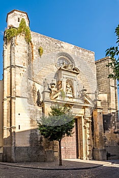 View at the facade of San Marcos church in Jerez de la Frontera, Spain
