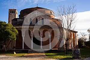 Facade of the Santa Fosca Church in Torcello, Italy