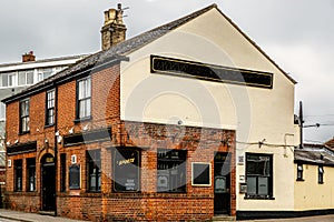 View of the facade of a typical English pub