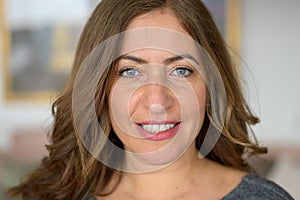 View of the face of an attractive middle-aged woman
