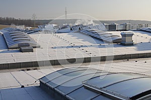 View on a factory roof