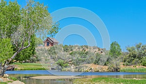 View of Fain Lake in Prescott Valley, Yavapai County, Arizona USA photo