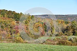 View of Fall Colors at Litchfield Hills from New Milford, Connecticut