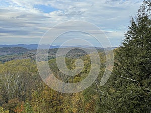 View of Fall Colors from the Mohawk Overlook in Goshen, Connecticut