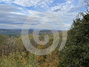 View of Fall Colors from the Mohawk Overlook in Goshen, Connecticut