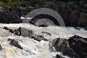 A View of the Falls at Great Falls Park in Virginia