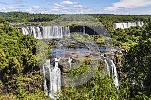 View of the falls at Iguazu Falls, Brazil