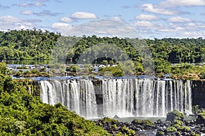 View of the falls at Iguazu Falls, Brazil