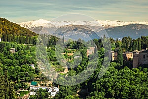 View of the famous Alhambra, Granada, Spain.