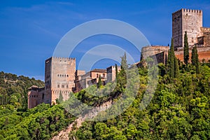 View of the famous Alhambra, Granada, Spain.