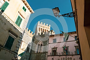 View of the famous Castle of San Casciano dei Bagni