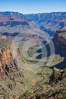 View into the famous Grand Canyon