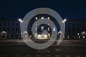 View of famous Grand-Hotel-dieu by night