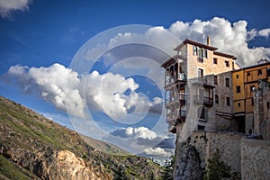 View of the famous hanging houses of Cuenca, Spain
