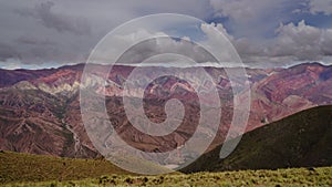 View on the famous Hornocal o Cerro De 14 Colores