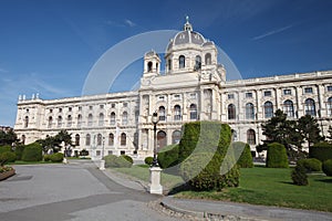 View of famous landmark palace History Museum Naturhistorisches