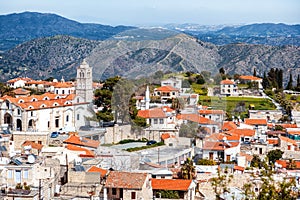 View of famous landmark tourist destination valley Pano Lefkara