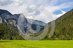 View of famous Logar Valley in Slovenia