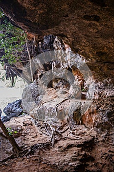 View in famous Phranang cave at Raylay Railay Beach