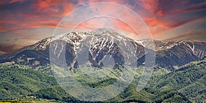 view of the famous Romanian mountains Fagaras