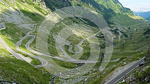 View of famous romanian road Transfagaras