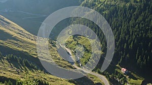 View of famous romanian road Transfagaras