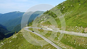 View of famous romanian road Transfagaras