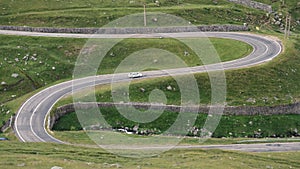 View of famous romanian road Transfagaras