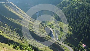 View of famous romanian road Transfagaras