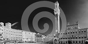 View of  famous Siena main square