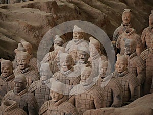 View of the famous Terracotta Army, China, Mausoleum of the First Qin Emperor