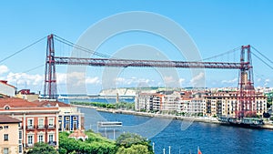 View of the famous Vizcaya Bridge in Portugalete, Basque Country, Spain