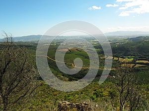 View on farm lands from Drakenstein Mountains