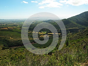View on farm lands from Drakenstein Mountains photo