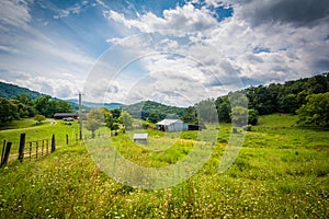 View of a farm in the rural Shenandoah Valley of Virginia.