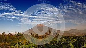 View Farmfield with background Sindoro mountain photo