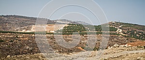 View of the farmland, settlement Shilo in Israel