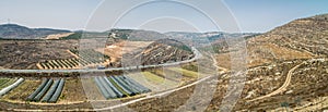 View of the farmland, settlement Shilo in Israel