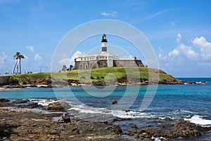 View of Farol da Barra in Salvador, Bahia, Brazil photo