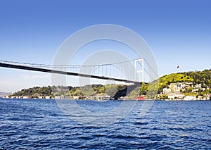 View of Fatih Sultan Mehmet bridge