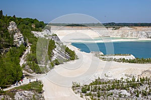 View of Faxe Kalkbrud, a Limestone quarry, Denmark