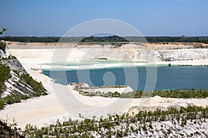View of Faxe Kalkbrud, a Limestone quarry, Denmark