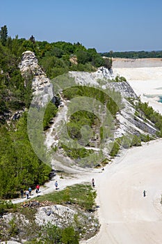 View of Faxe Kalkbrud, a Limestone quarry, Denmark