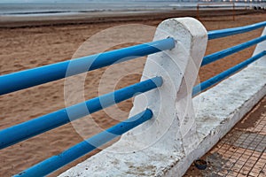 View of the fence on the beach promenade of El Jadida (Mazagan).