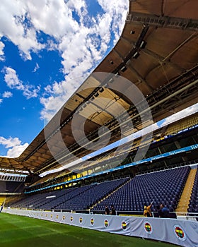 View of Fenerbahce Sukru Saracoglu Stadium in Istanbul, Turkey