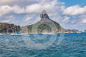 View of Fernando de Noronha Island and Morro do Pico - Fernando de Noronha, Pernambuco, Brazil