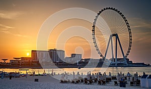 View of the Ferris wheel in the United Arab Emirates of Dubai