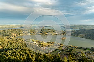 The View of Fidalgo and San Juan Islands on Mount Erie photo